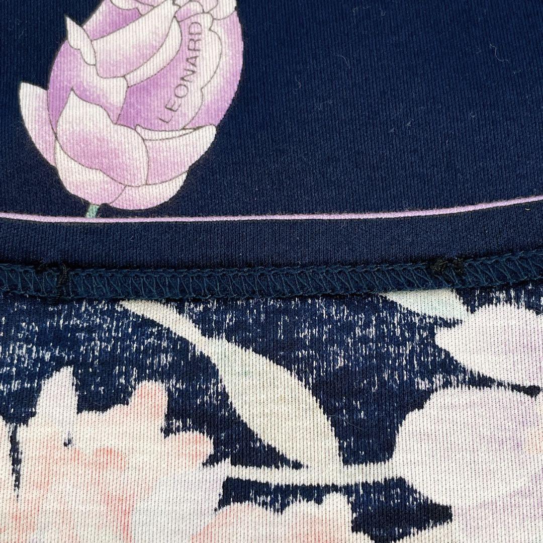 【時巡る】LEONARD 半袖カットソー　Tシャツ　花柄　L 春夏