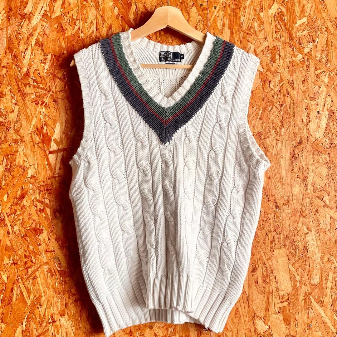 90s Ralph Lauren チルデンニット コットンニット ベスト レア