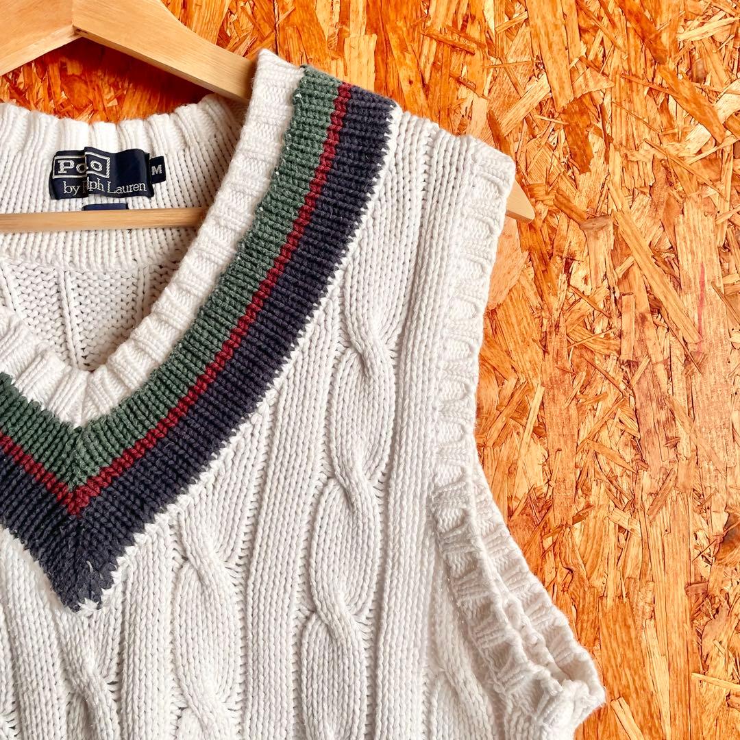 90s Ralph Lauren チルデンニット コットンニット ベスト レア