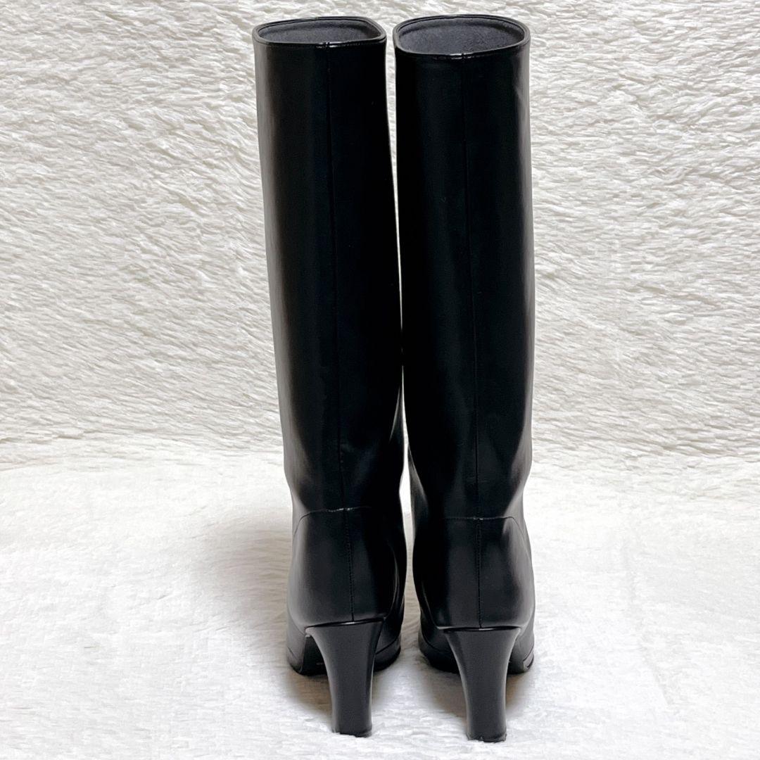 【極美品】 MAMIAN カバーブーツ ロングポインテッドトゥ M 23.5