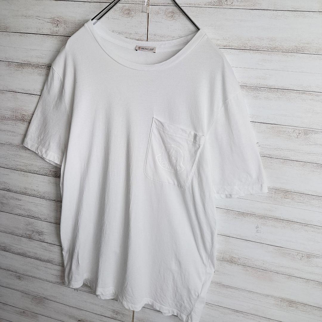 モンクレール ロゴ ポケット M Tシャツ トリコロール ロゴT ポケット