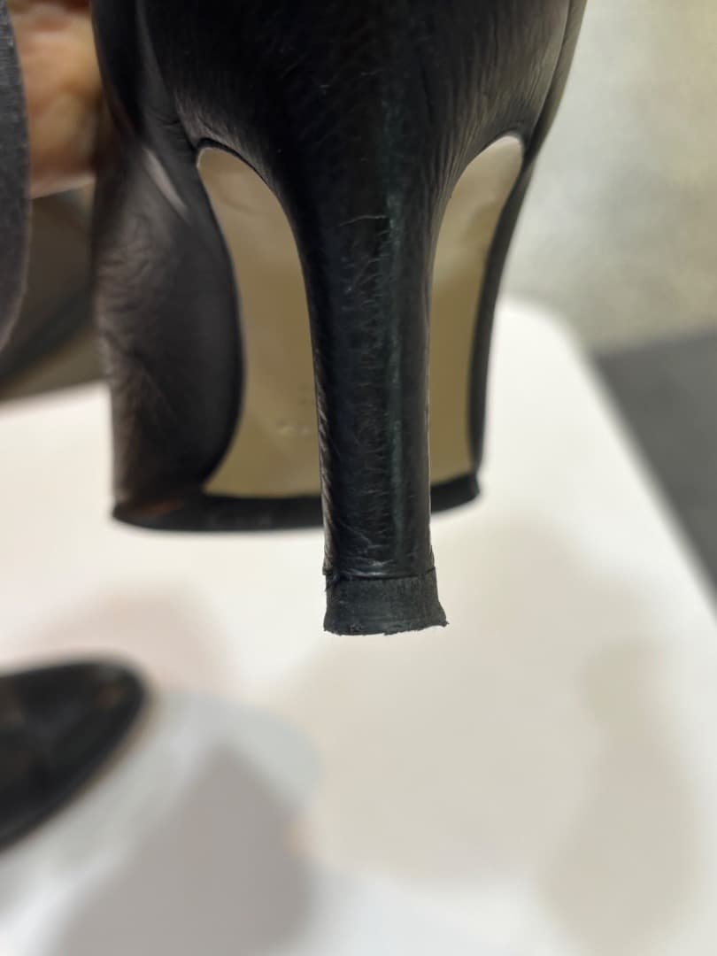 【PELLICO】バックジップ ショートブーツ 黒 37