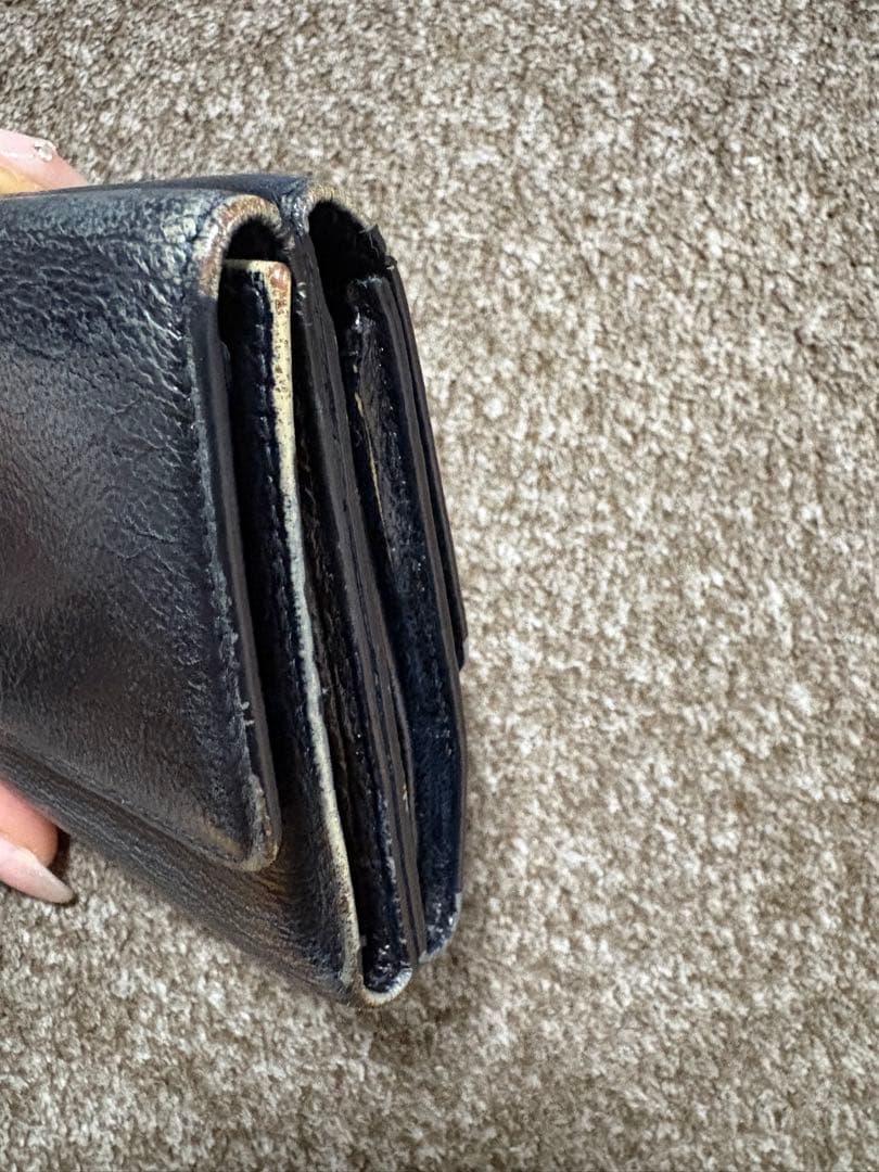 シャネル　CHANEL　ココボタン　ダブルホック　wホック　財布　シールあり