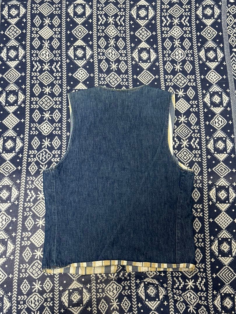 70s LEVI'S BIGE リバーシブルデニムベスト （紐付き）