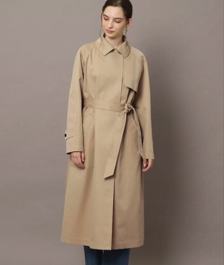 美品　DRESTERIOR コットン　ライトトレンチコート 定価4万