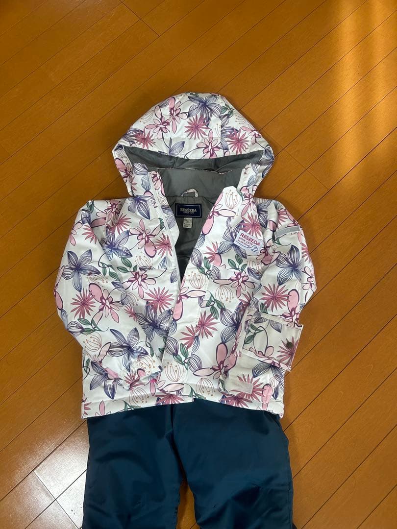 子ども用スキーウェアセット 130cm 花柄