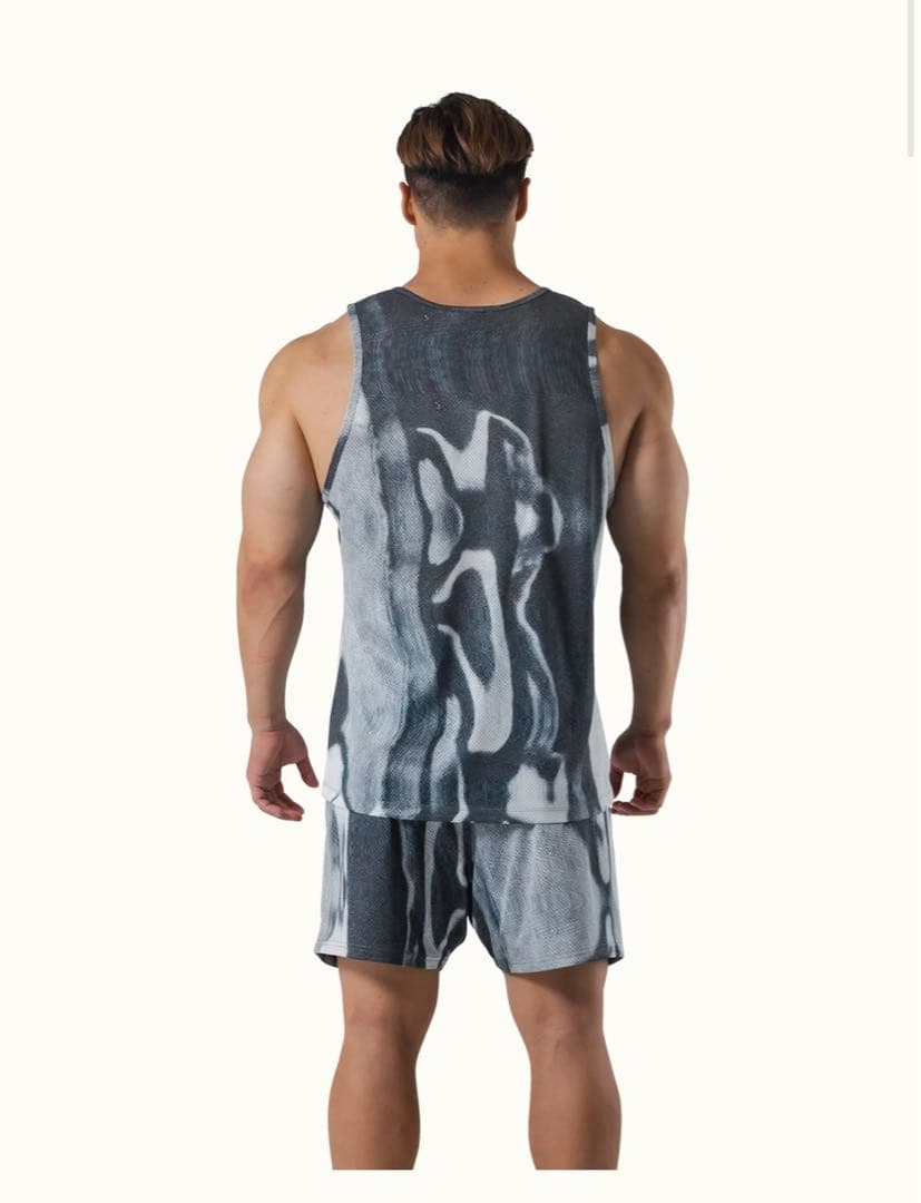 トップス LYFT BTL GRAPHIC MESH TANKTOP - BLACK