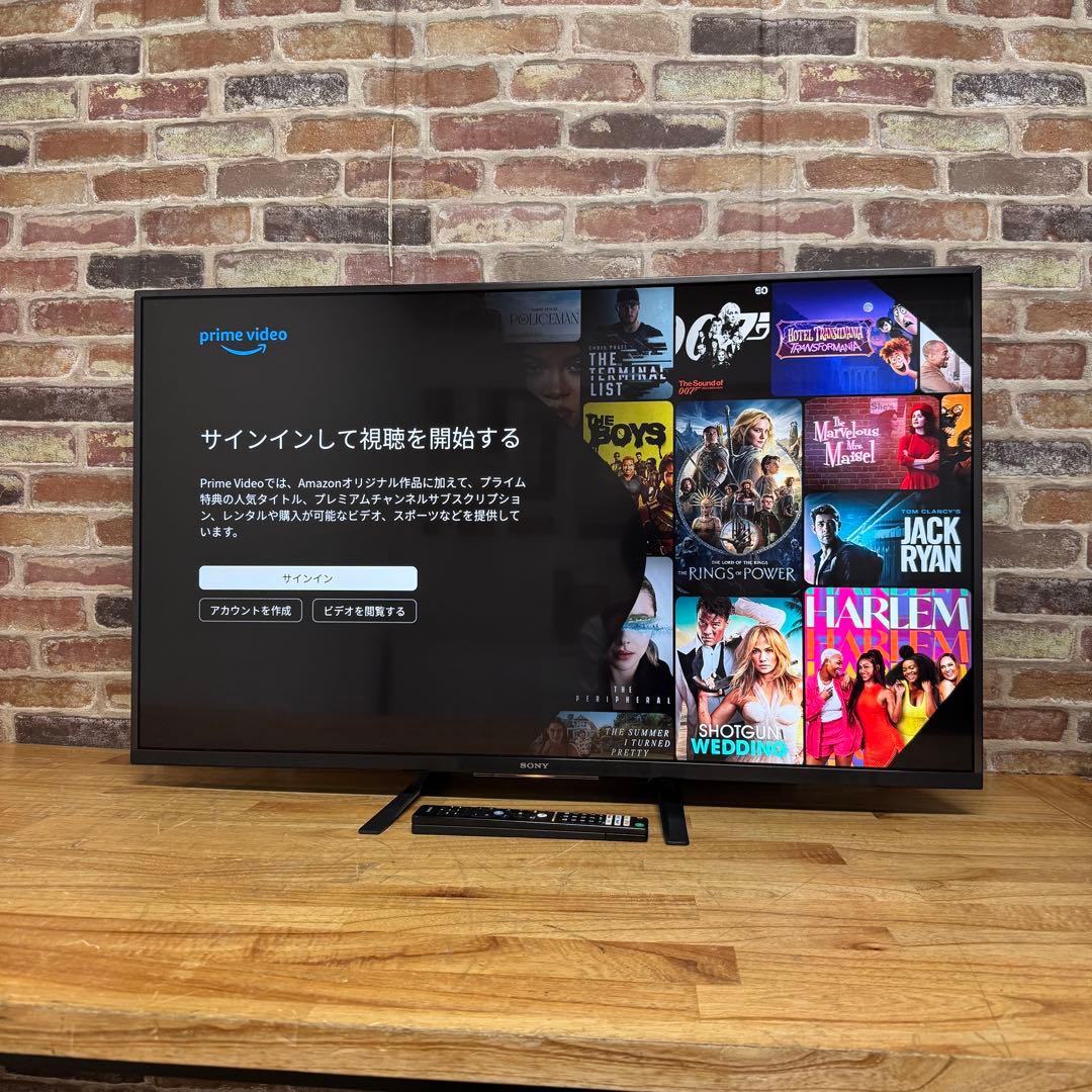 SONY 43V型 4K 液晶テレビ BRAVIA KJ-43X8000H