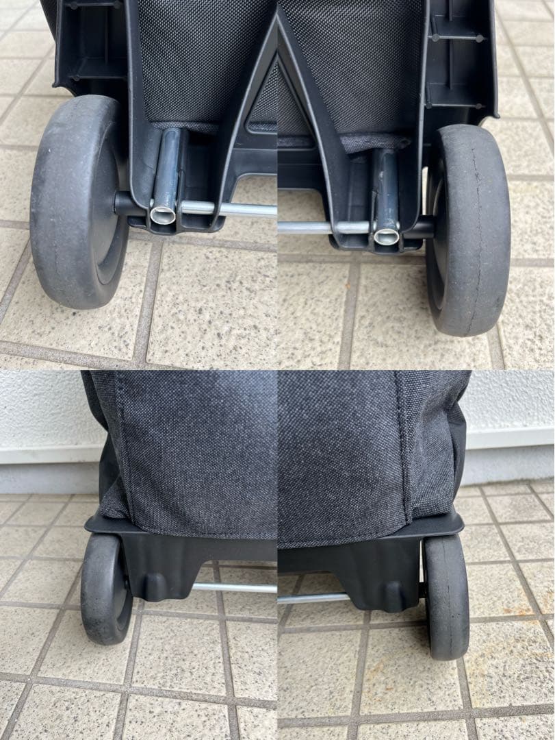 美品✨ROLSER ロルサー　折畳み　ショッピングカート ツイードGY 36L
