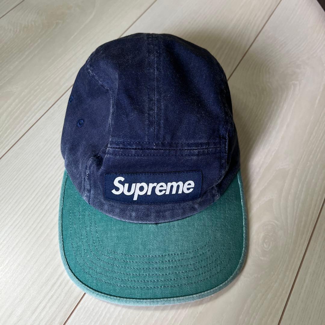 Supreme ネイビー グリーン キャップ