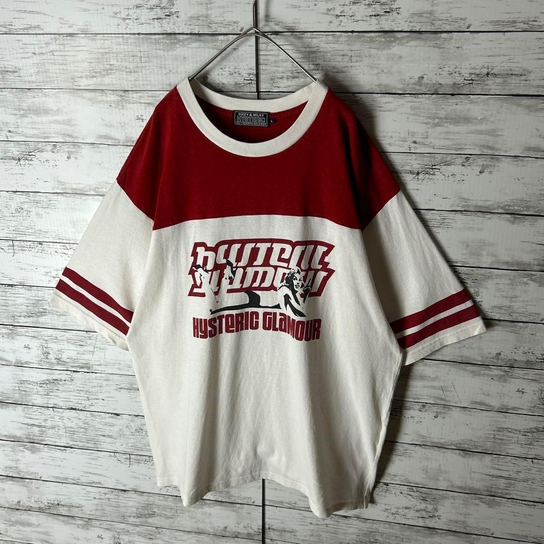 2988MU【コムドット】ヒステリックグラマー☆ヒスガール リンガー Ｔシャツ