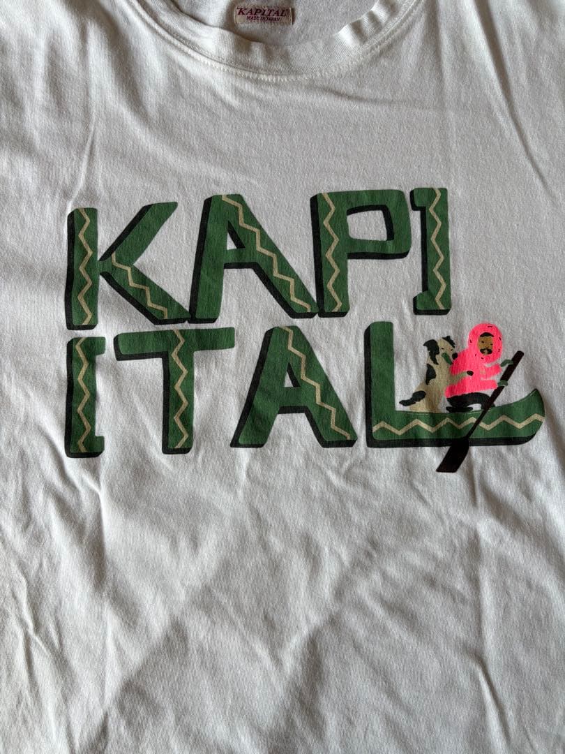 KAPITAL 天竺 クルーT ロゴ
