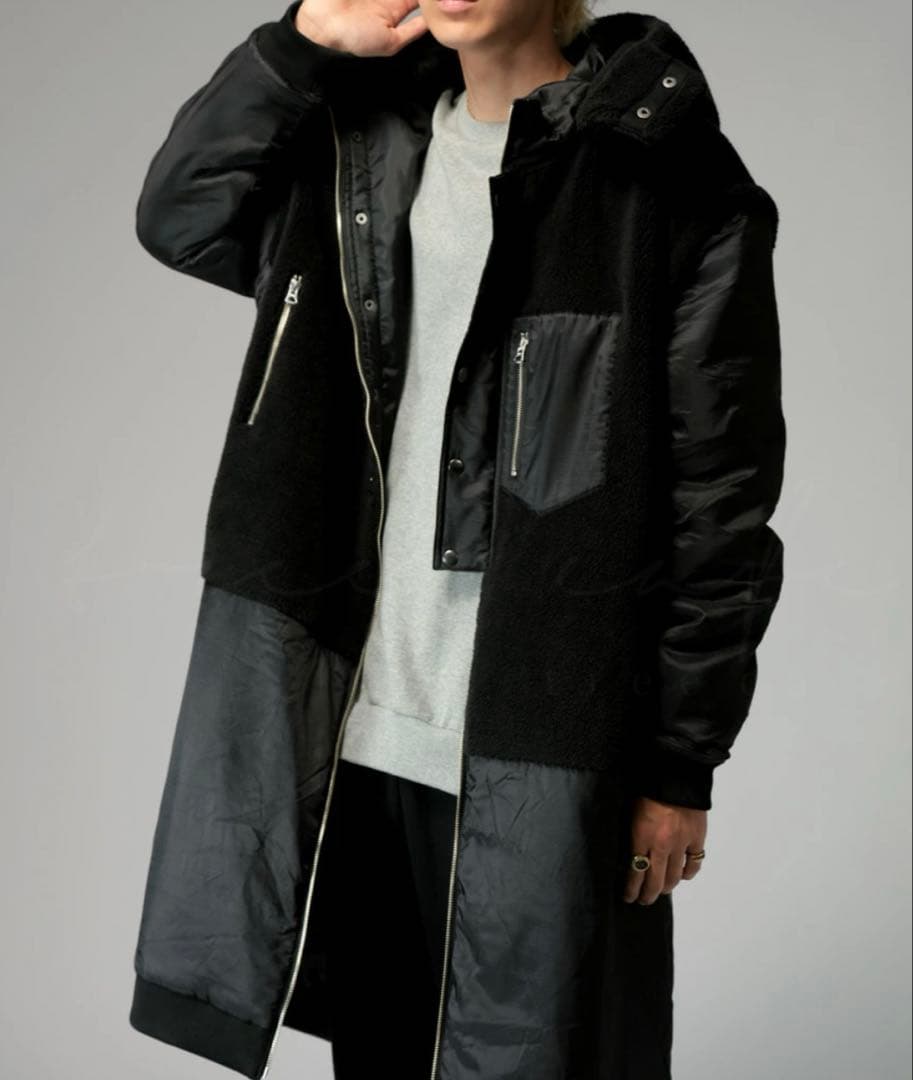 《極美品》antiqua 4WAY ダウンのような暖かさ ボアドッキングアウター