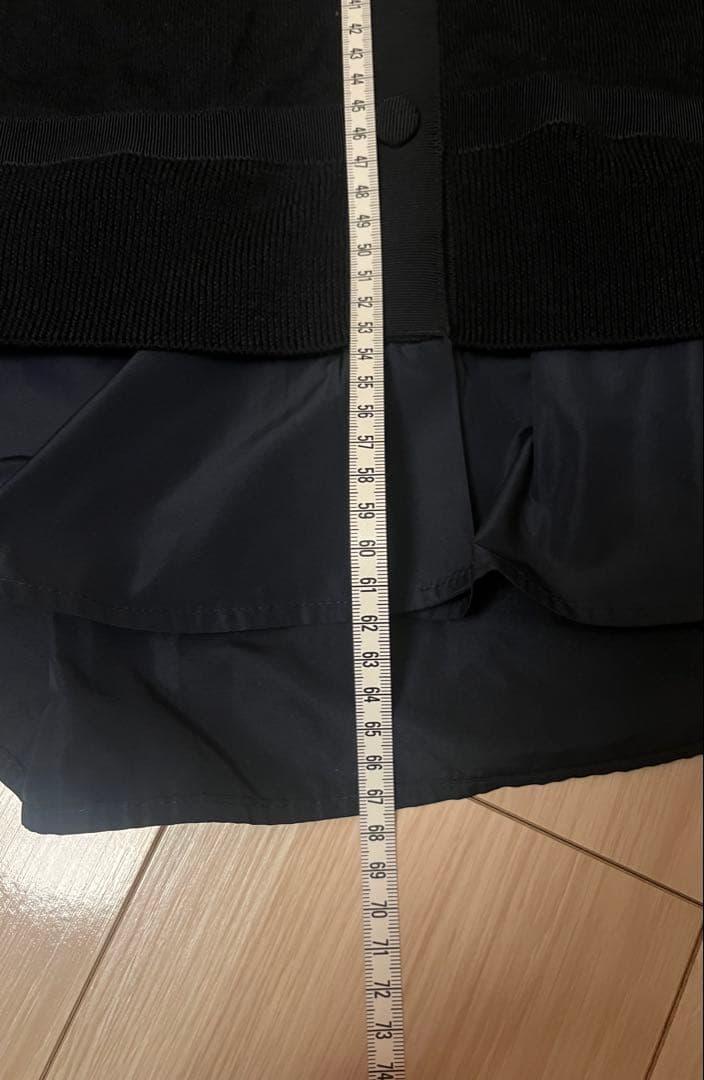 【美品】MONCLER　バックフレア　ネイビーカーディガン春夏レールXS