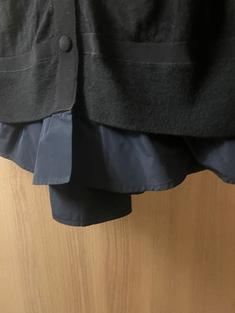 【美品】MONCLER　バックフレア　ネイビーカーディガン春夏レールXS