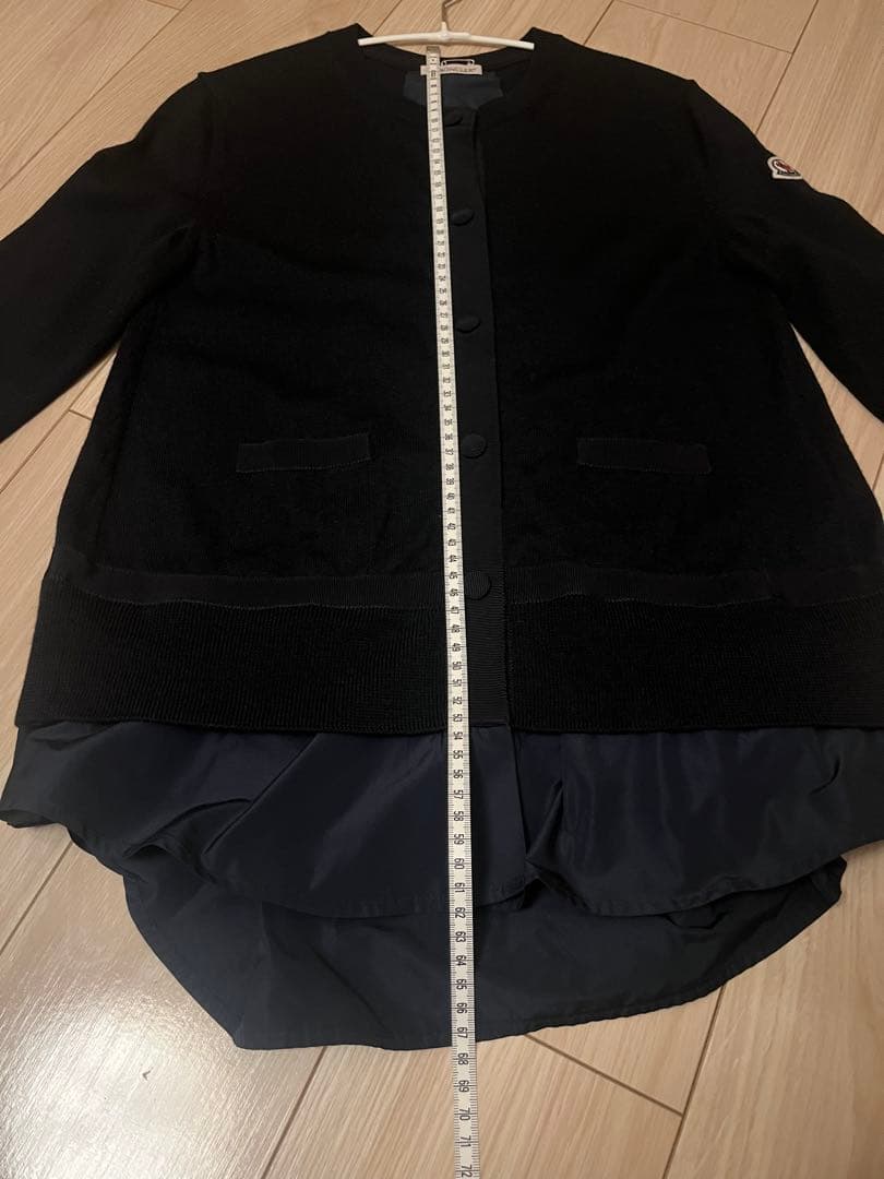 【美品】MONCLER　バックフレア　ネイビーカーディガン春夏レールXS