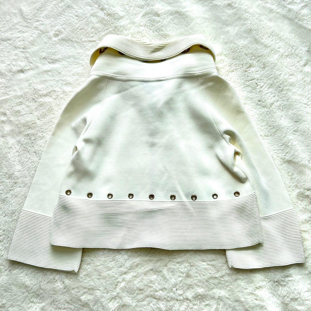 美品 EPOCA エポカ ニット セットアップ 白 40 ジップ リボン付き