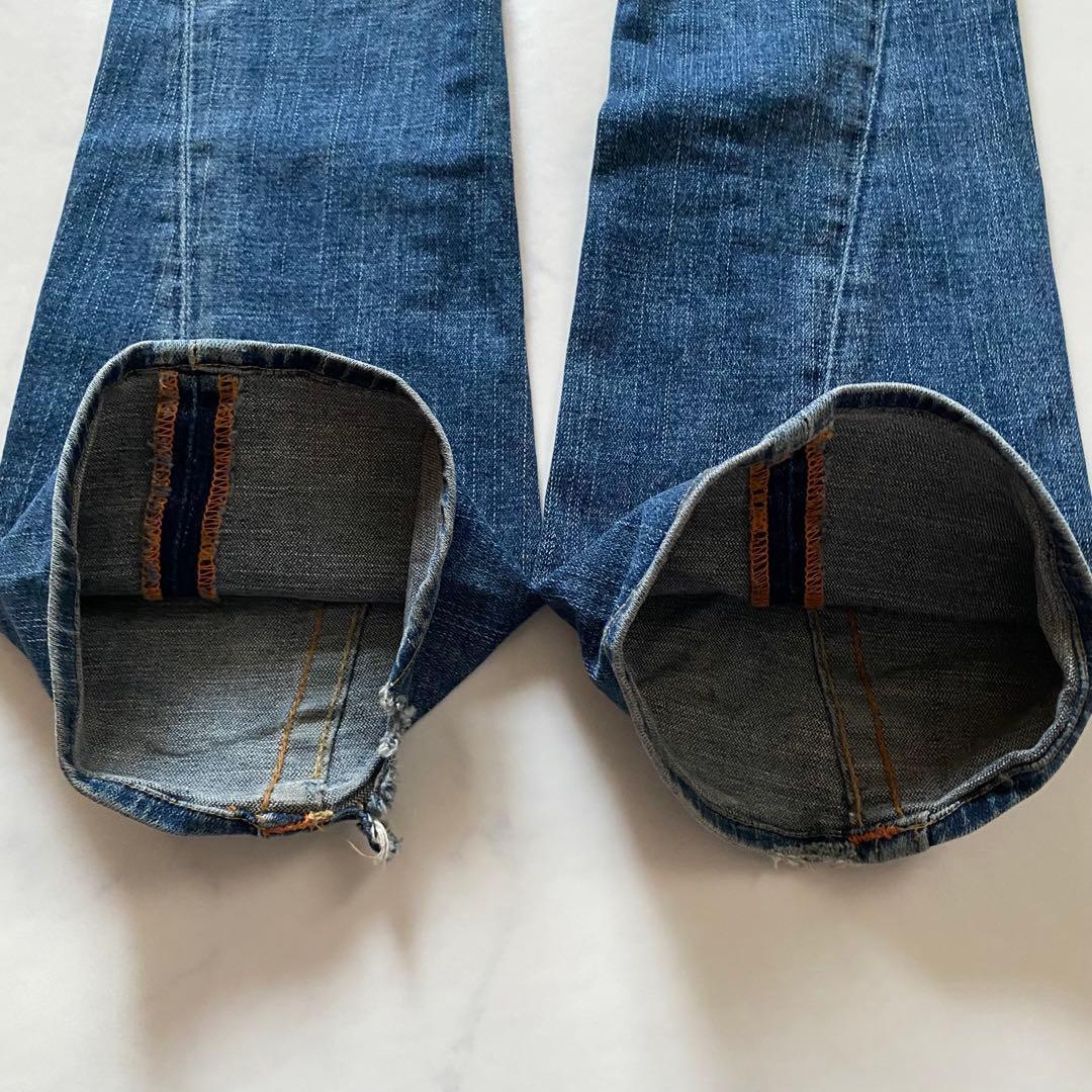 TRUE RELIGION USA製　26　ダメージデニムパンツ