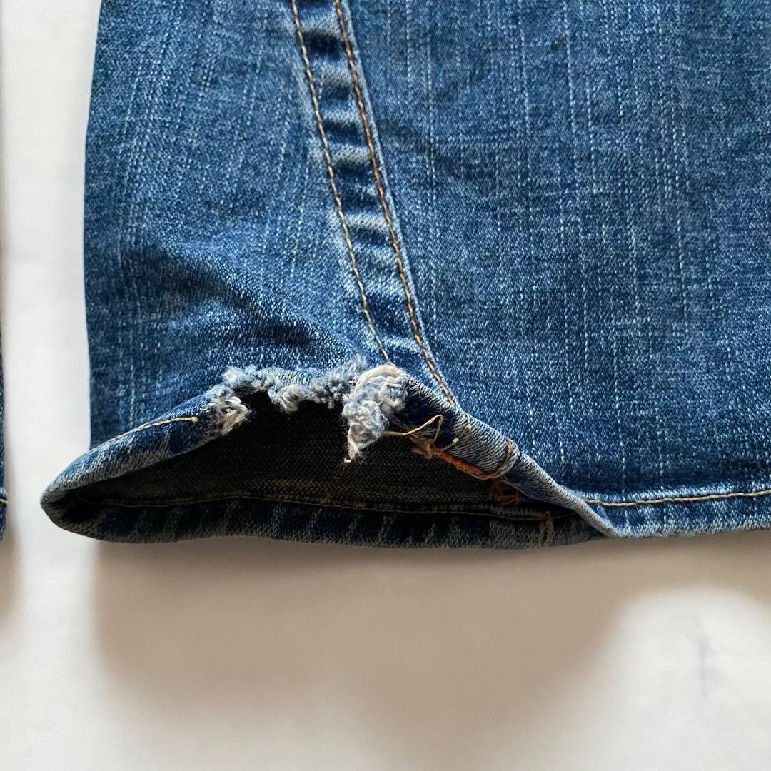 TRUE RELIGION USA製　26　ダメージデニムパンツ