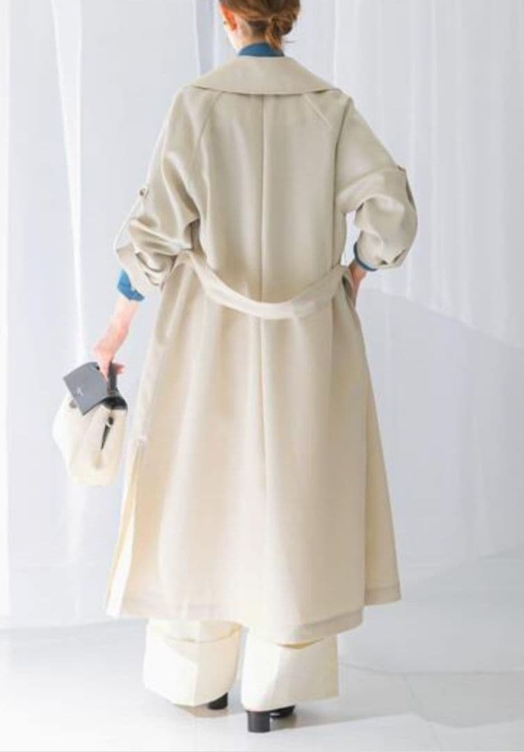URBAN RESEARCH ROSSO/新品ロングガウンコートレンチ/エクリュ
