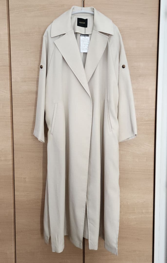 URBAN RESEARCH ROSSO/新品ロングガウンコートレンチ/エクリュ