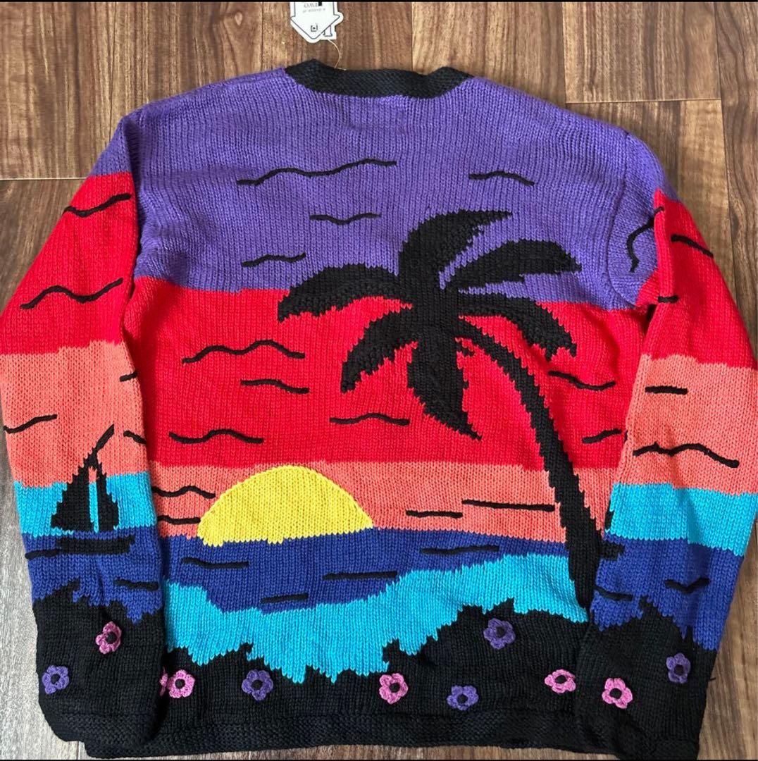 レア デッドストック 90s usa 古着 コットン ニット カーディガン