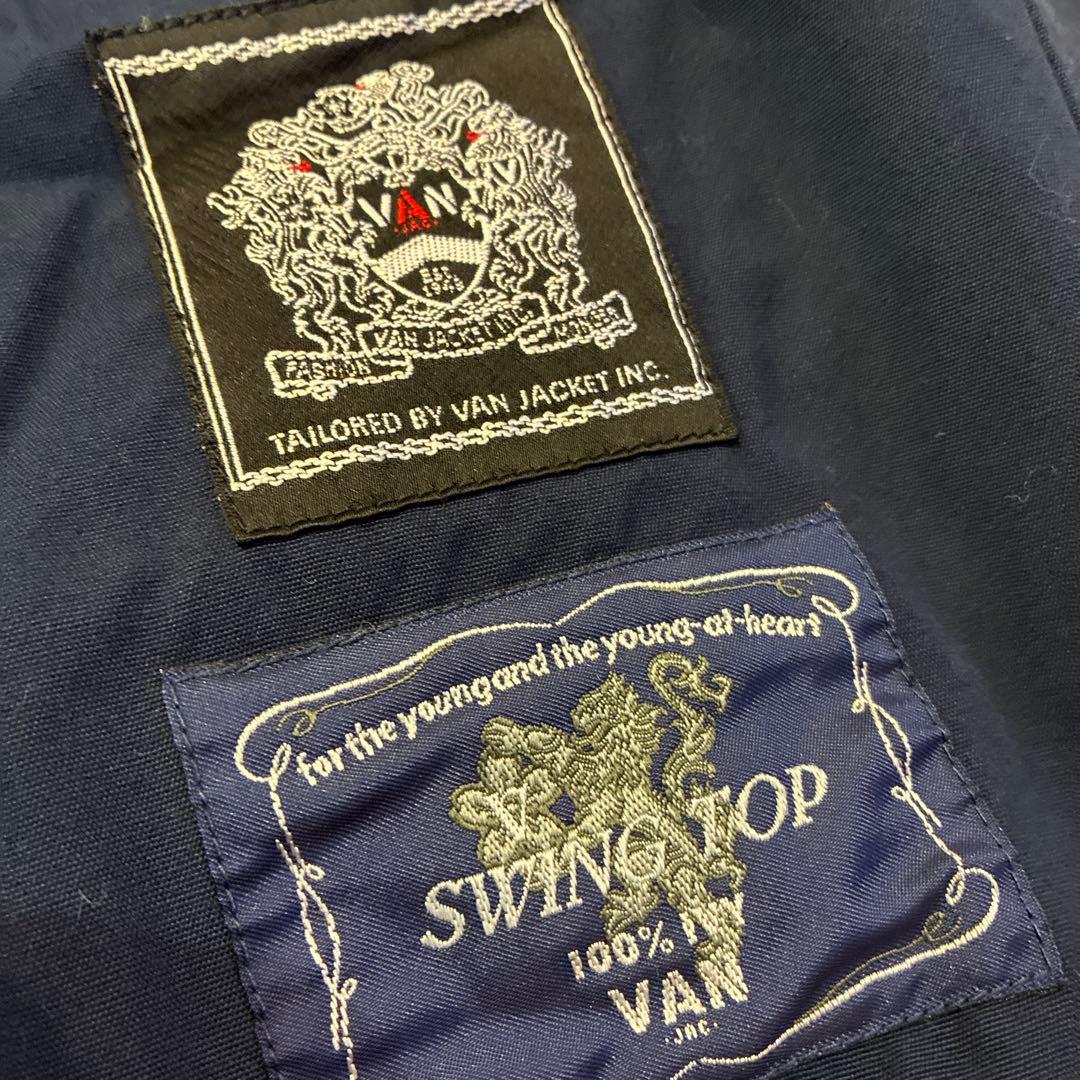 van jacket ハリントンジャケット スウィングトップ ネイビー 短丈