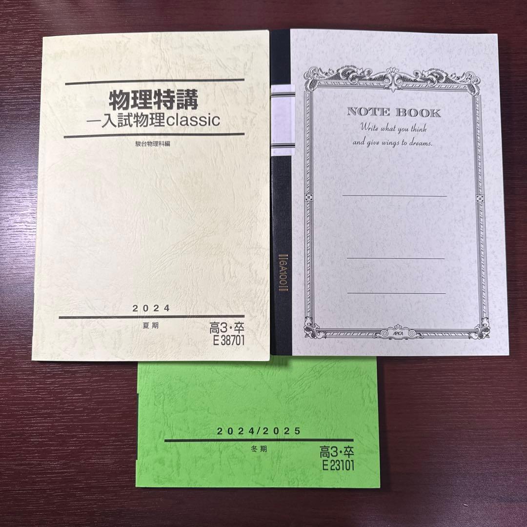 物理特講テキスト(2024年度(夏期+冬期))+小倉正舟師の板書ノート