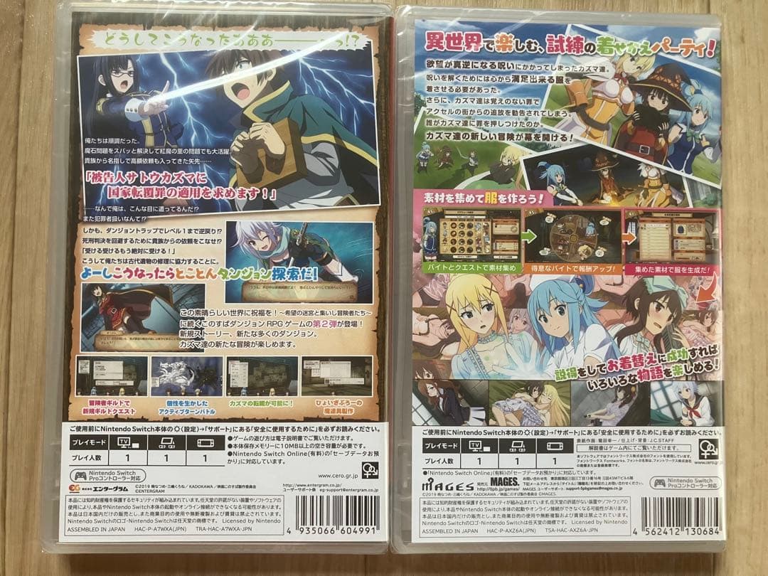 新品未開封　Switch この素晴らしい世界に祝福を！　２本セット