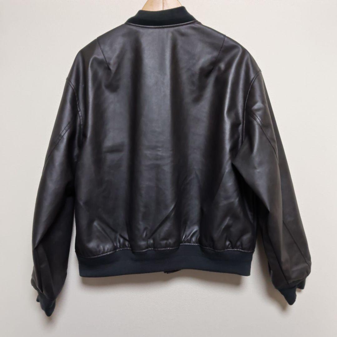tk.TAKEO KIKUCHI シンセティックレザー MA－1 L ブラック