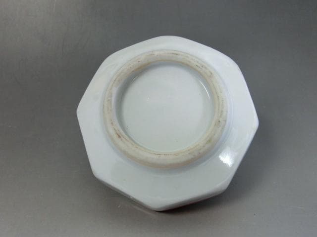 壷■赤絵油壷 花瓶 花器 一輪挿し 八角形 水滴 花唐草 捻子 時代物 骨董品■