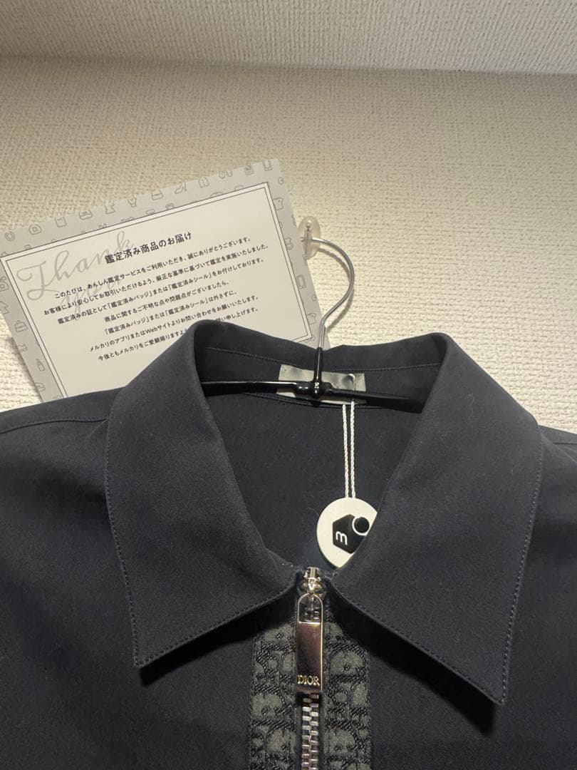 美品　DIOR ディオール23SS オブリーク ジップシャツ 37