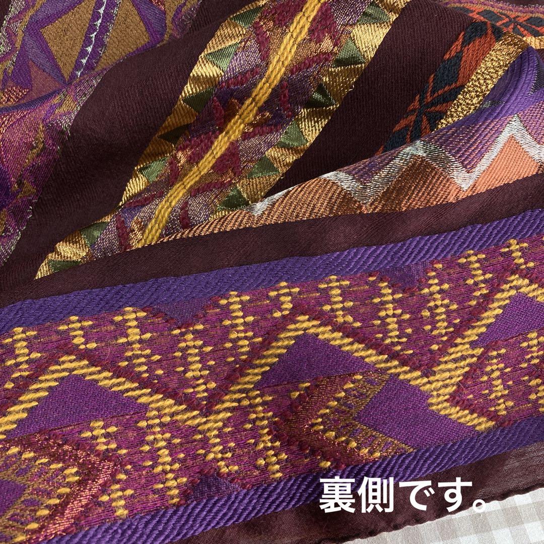 美品ETRO 大判ストール　グリッター刺繍イタリー製　マフラー　ショール