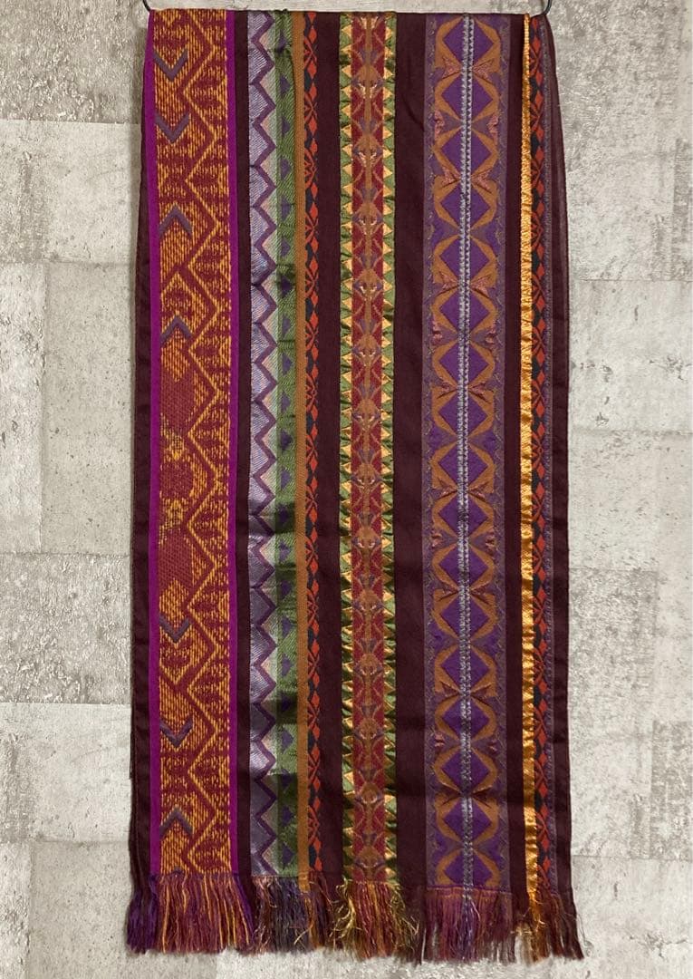 美品ETRO 大判ストール　グリッター刺繍イタリー製　マフラー　ショール