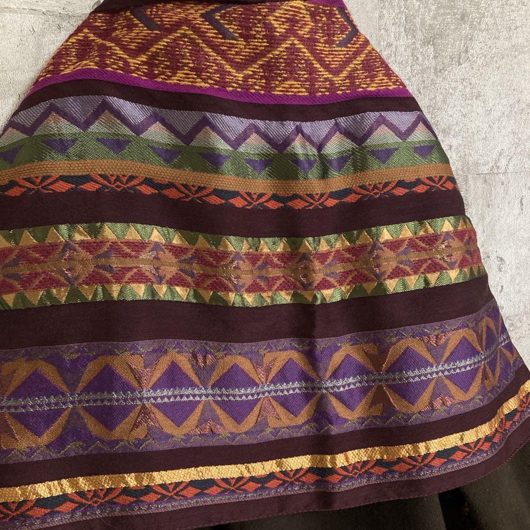 美品ETRO 大判ストール　グリッター刺繍イタリー製　マフラー　ショール