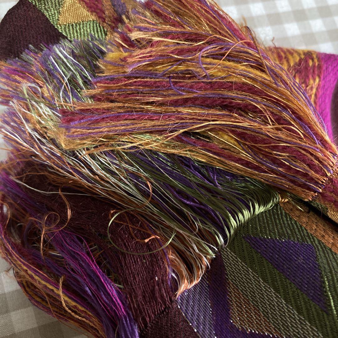美品ETRO 大判ストール　グリッター刺繍イタリー製　マフラー　ショール