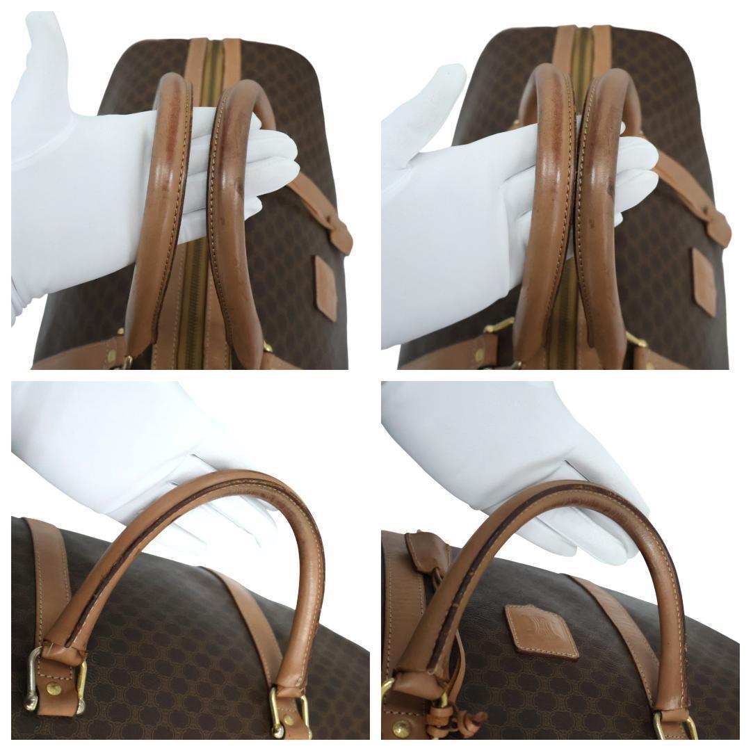 美品 CELINE セリーヌ ボストンバッグ マカダム トリオンフ 大容量 鍵