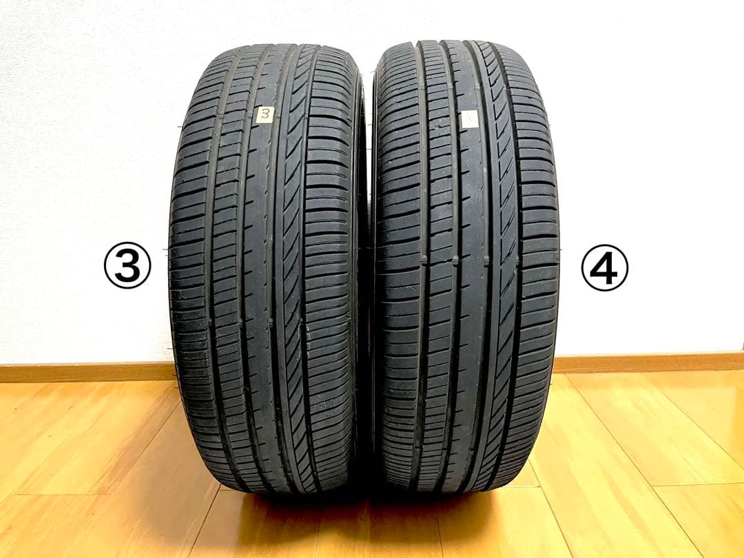 Bセットの価格です 【夏タイヤ185/60R15】中央部2本の溝残7.3㎜以上有