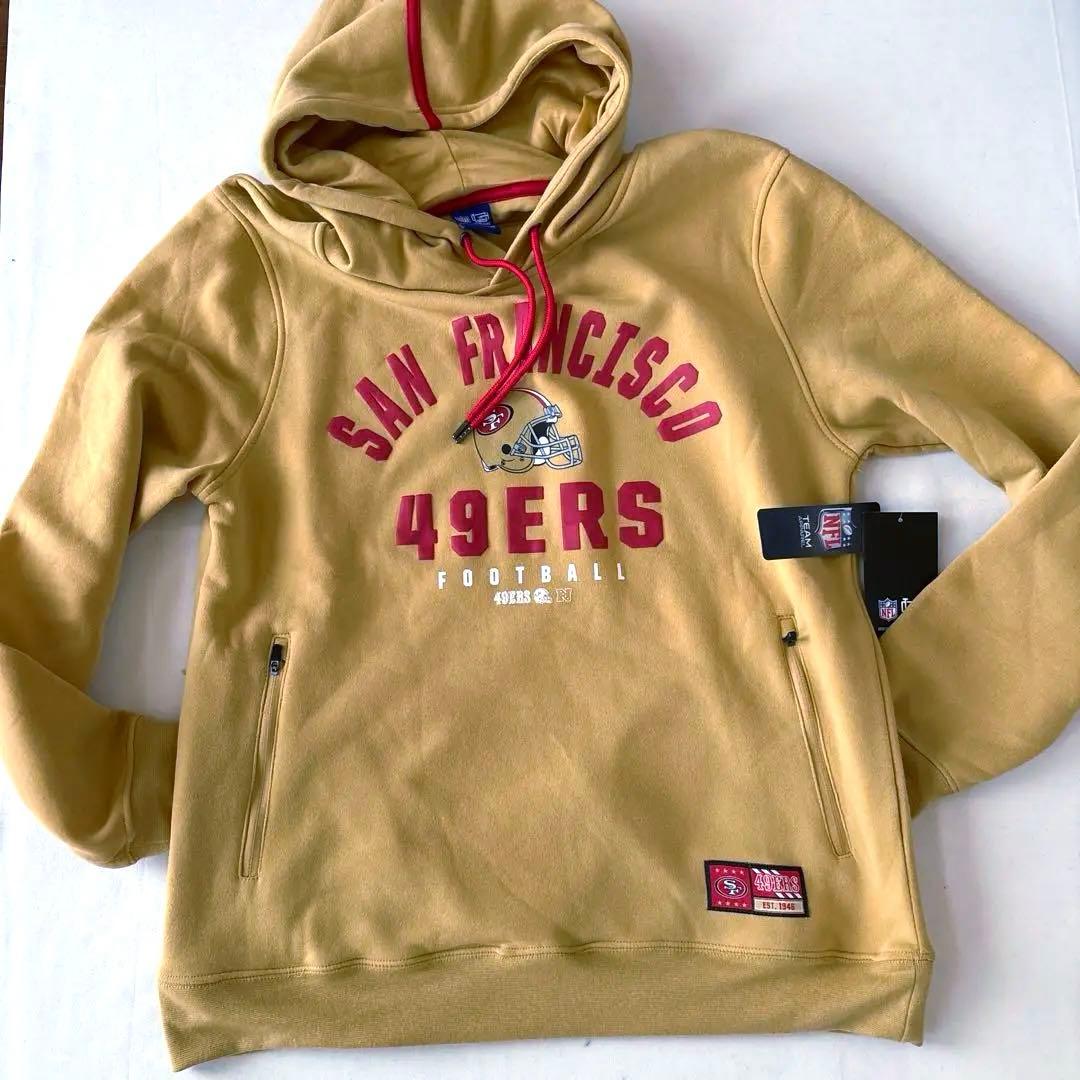 A87新品アメフトNFLフード付きパーカーUS(L)サンフランシスコ・49ers