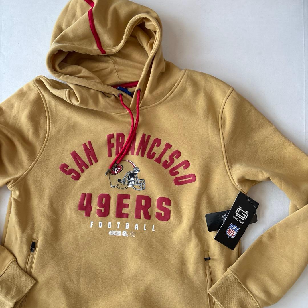 A87新品アメフトNFLフード付きパーカーUS(L)サンフランシスコ・49ers