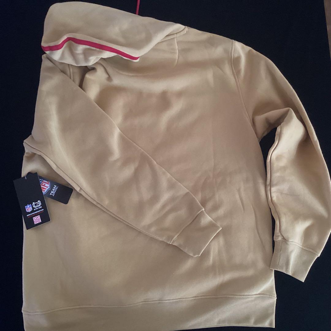A87新品アメフトNFLフード付きパーカーUS(L)サンフランシスコ・49ers