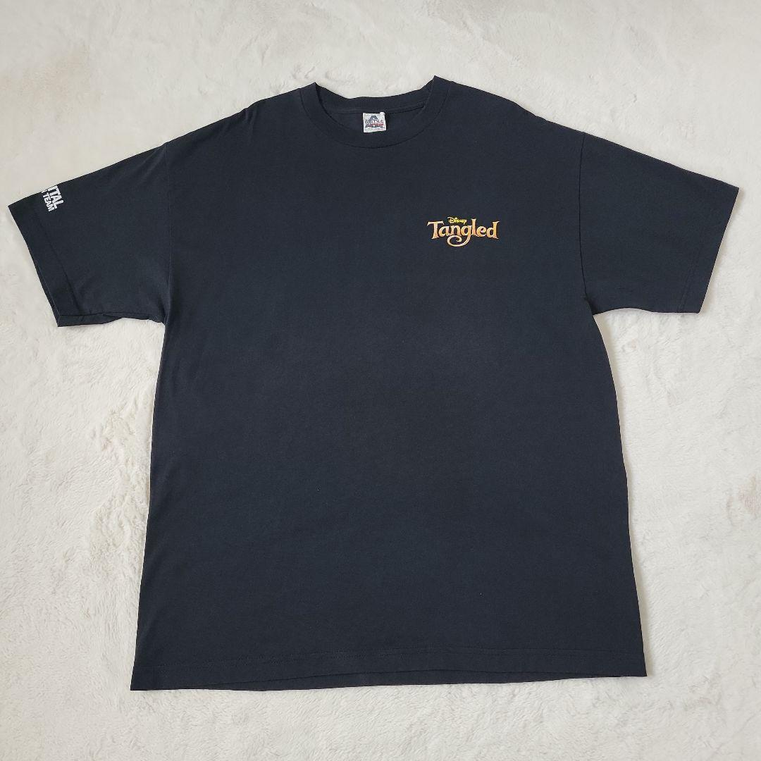 塔の上のラプンツェル 半袖Tシャツ ディズニー 00s 黒　XL