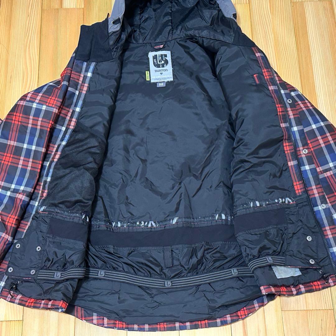 Burton チェック柄 スノーボードジャケット M
