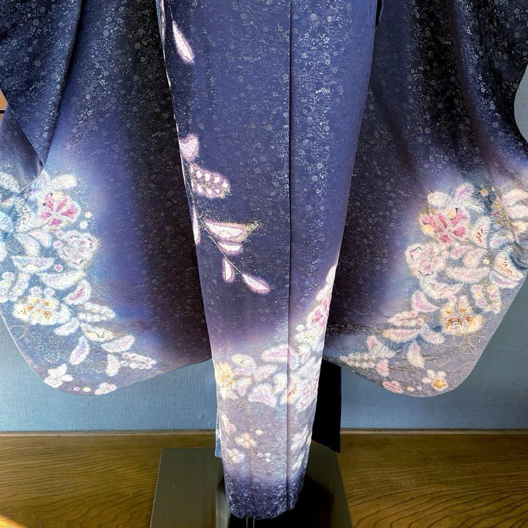 振袖フルセット　金通し　辻ヶ花　翠山工房　徳永憲峯 成人式振袖　振袖　濃紫