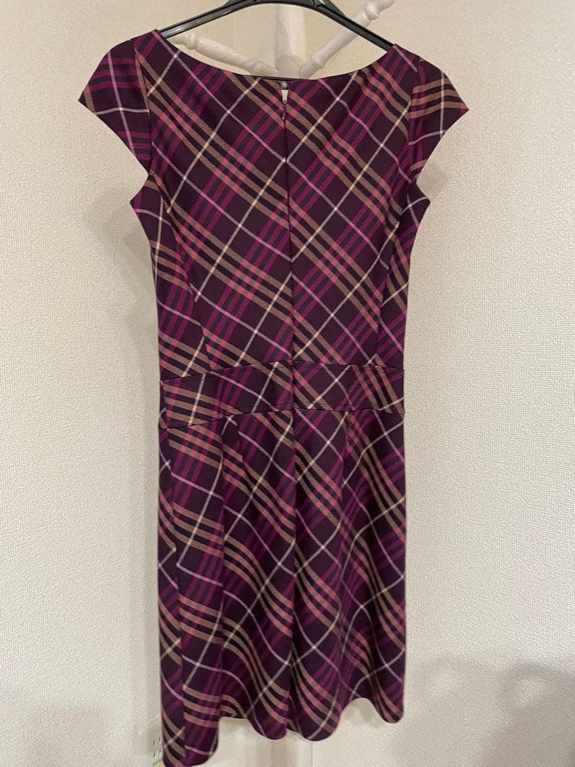 BURBERRY チェック柄 半袖ワンピース 36