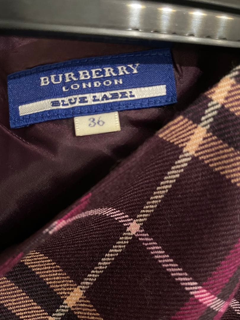 BURBERRY チェック柄 半袖ワンピース 36