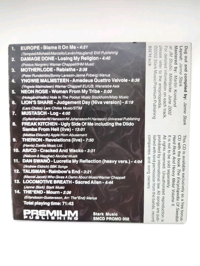 洋書 encyclopedia swedish hard rock & heavy
