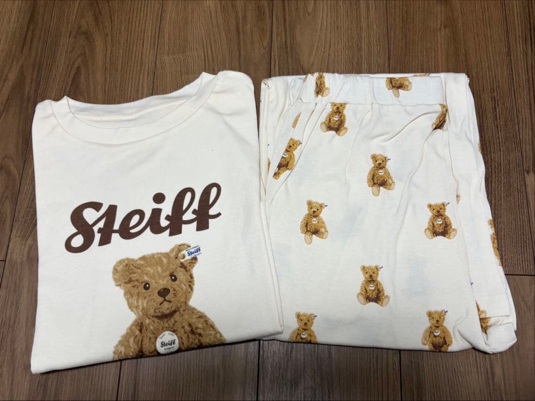 ジェラートピケ　ルームウェア　クマベア　Steiff テディベア