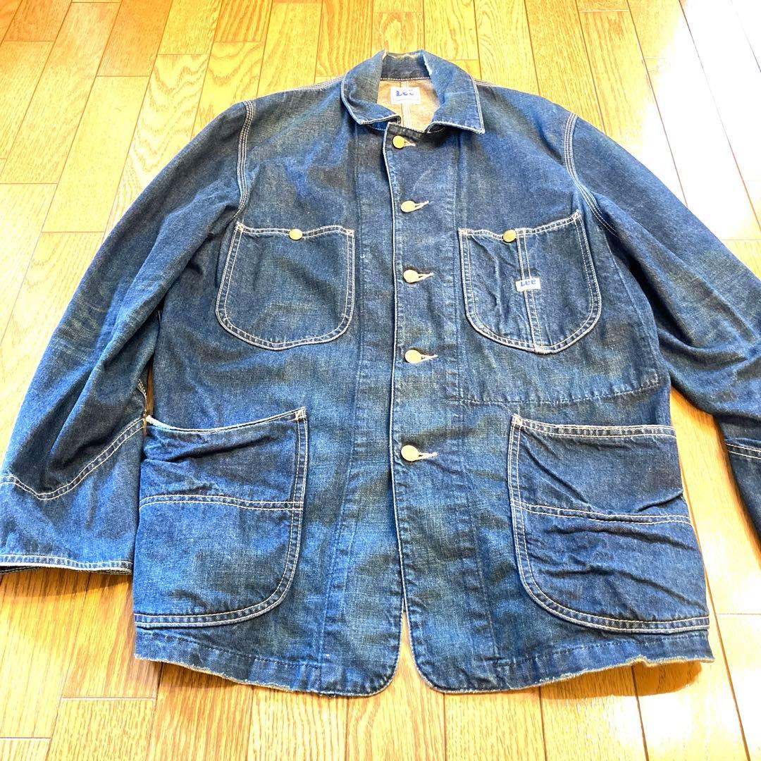 Lee リー カバーオール デニム ジャケット ビンテージ ブランド品 金 紺色