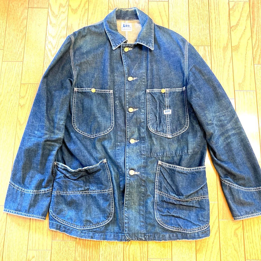 Lee リー カバーオール デニム ジャケット ビンテージ ブランド品 金 紺色